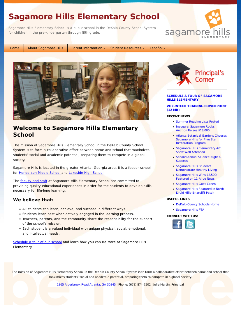 2013-03 Sagamore Hills district homepage.png